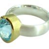 Gemshine - Damen - Ring - Silber 925 - Vergoldet - Topas - Blau – Bild 4