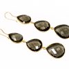 Gemshine - Damen - Ohrringe - 925 Silber - Vergoldet - Rauchquarz - Braun - CANDY - Tropfen - 9 cm – Bild 5