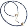 Gemshine - Damen - Halskette - Saphir - Perle - Vergoldet - Blau - Weiß - 45 cm – Bild 5