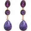 GEMSHINE Ohrringe mit Amethyst Edelstein Tropfen Ohrhänger aus 925 Silber, vergoldet, rose vergoldet. Made in München / Deutschland. Im eleganten Schmucketui geliefert. Auch als SET mit Halskette. – Bild 3