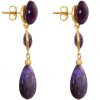 GEMSHINE Ohrringe mit Amethyst Edelstein Tropfen Ohrhänger aus 925 Silber, vergoldet, rose vergoldet. Made in München / Deutschland. Im eleganten Schmucketui geliefert. Auch als SET mit Halskette. – Bild 5
