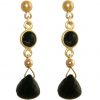 GEMSHINE Ohrringe mit schwarzen Onyx Edelsteinen. 925 Silber oder hochwertig vergoldete Tropfen Ohrhänger. Made in München / Deutschland. Im eleganten Schmucketui geliefert. Auch als SET mit Halskette – Bild 3