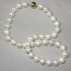 Gemshine - Halskette - Collier - Vergoldet - Zuchtperlen - Weiß - 45 cm – Bild 4