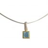 Gemshine - Damen - Halskette - 925 Silber - Vergoldet - Topas - Blau - 11mm – Bild 4