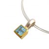 Gemshine - Damen - Halskette - 925 Silber - Vergoldet - Topas - Blau - 11mm – Bild 5