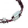 Gemshine - Damen - Halskette  - Lariat - Aquamarin - Quarz - Granat - Facettiert - Tropfen - Blau - Rot - 130 cm – Bild 5