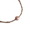 Gemshine - Damen - Halskette - Diamant  - Champagner - Bronze - Perle - Lachs - Rose - 45 cm – Bild 3