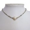 Gemshine - Damen - Halskette - Diamant  - Grau - Perle - Weiß - 45 cm – Bild 5