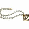 Gemshine - Damen - Halskette - Anhänger - Medaillon - Perlen - Perlmutt - Vergoldet - Bronze - Grau - Weiß - 7 cm – Bild 4