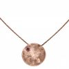 Gemshine - Damen - Halskette - Anhänger - 925 Silber - Rose Vergoldet - Schale -  Geometrisch - Design - Granat - Rot - 45 cm – Bild 3