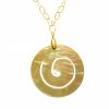 Gemshine - Damen - Halskette - Anhänger - Medaillon - Vergoldet - Perlmutt - Creme Gold - 5 cm – Bild 4