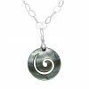 Gemshine - Damen - Halskette - Anhänger - Medaillon  - Perlmutt - 925 Silber - Grau - 5 cm – Bild 4