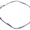 Gemshine - Damen - Halskette  - Vergoldet - Tansanit - Facettiert - Blau - Lila - 45 cm – Bild 3