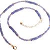 Gemshine - Damen - Halskette  - Vergoldet - Tansanit - Facettiert - Blau - Lila - 45 cm – Bild 5