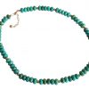 Gemshine - Damen - Halskette  - Vergoldet - Türkis - Facettiert - Grün - Blau - 45 cm