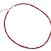Gemshine - Damen - Halskette - Vergoldet - Rubin - Rot - Pyrit - Gold - Facettiert - 45 cm – Bild 4