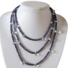 Gemshine - Damen - Halskette  - Vergoldet - Aquamarin - Iolith - Facettiert - Blau - 135 cm – Bild 5