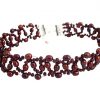 Gemshine - Damen - Halskette - Collier - 925 Silber - Granat - Perlen - Rot - Größenverstellbar – Bild 5