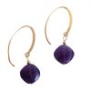 Gemshine - Damen - Ohrringe - Vergoldet - Amethyst - Facettiert - Violett - 2 cm – Bild 4