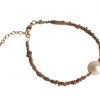 Gemshine - Damen - Armband - Diamant  - Champagner - Perle - Weiß – Bild 4