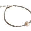 Gemshine - Damen - Armband - Diamant  - Grau - Perle - Weiß – Bild 3