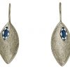 Gemshine - Damen - Ohrringe - Ohrhänger - 925 Silber - Marquise - Minimalistisch - Design - Iolith - Blau - 3,5 cm