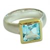 Gemshine - Damen - Ring - Silber 925 - Vergoldet - Topas - Blau, Ringgröße:52 (16.6) – Bild 5