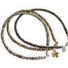 Gemshine - Damen - Armband Set - Trilogy - Gold - Silber - Schwarz - Pyrit - 925 Silber - Vergoldet – Bild 5