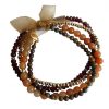 Gemshine - Damen - Armband Set - Golden Dream - Granat - Aventurin - Rot - Orange - Vergoldet – Bild 4