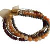 Gemshine - Damen - Armband Set - Golden Dream - Granat - Aventurin - Rot - Orange - Vergoldet – Bild 3