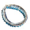 Gemshine - Damen - Armband Set - Sea Breeze Silber - Türkis - Aquamarin - Lapis Lazuli - Blau - 925 Silber – Bild 3