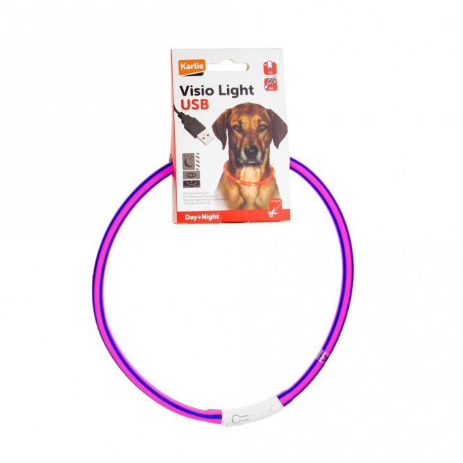 Karlie Visio Light LED-Leuchtschlauch mit USB - Gestreift - violett-pink – Bild 3