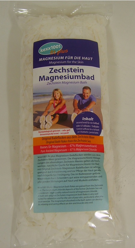 Zechstein Magnesium-Flocken - Magnesium Bad - 750g - Magnesiumchlorid 47% Magnesiumflakes kexx1001